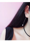 Long Water Drop 925 Silver Earrings for Women