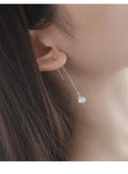 Long Water Drop 925 Silver Earrings for Women