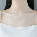 925 Silver Heart Choker Necklace for Women Girls Wedding Statement Jewelry