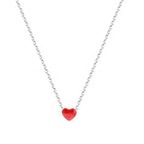 925 Silver Heart Choker Necklace for Women Girls Wedding Statement Jewelry