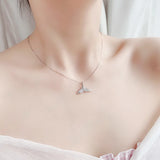 925 Silver Zirconia Choker Necklace Wedding Statement Jewelry