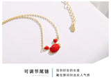 925 Silver Crab Choker Necklace for Women Girls Wedding Statement Jewelry