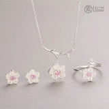 925 Silver Flower Choker Necklace for Women Wedding Girls Statement Jewelry