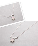 925 Silver Flower Choker Necklace for Women Wedding Girls Statement Jewelry