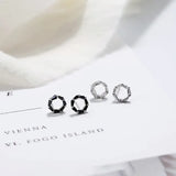 Circle Earrings 925 Sterling Silver Women Statement Jewelry Brincos Pendientes