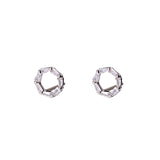 Circle Earrings 925 Sterling Silver Women Statement Jewelry Brincos Pendientes