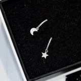 Star Earrings 925 Sterling Silver Statement Jewelry