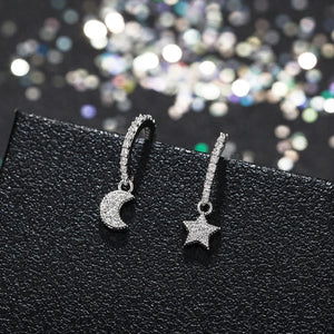 Star Earrings 925 Sterling Silver Statement Jewelry