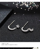 Star Earrings 925 Sterling Silver Statement Jewelry