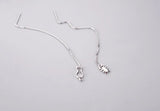 925 Silver Long Cat Fish Earrings Hot Jewelry