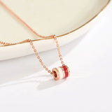 925 Silver Cylindrical Pendant Necklace For Women