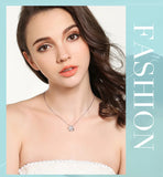 925 Silver Crystal Clover Necklace Pendant - Women's Jewelry