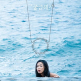 925 Sterling Silver Crystal Round Necklace Pendant for Women