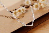 925 Sterling Silver Crystal Antlers Pendant Necklace