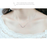 925 Sterling Silver Crystal Antlers Pendant Necklace