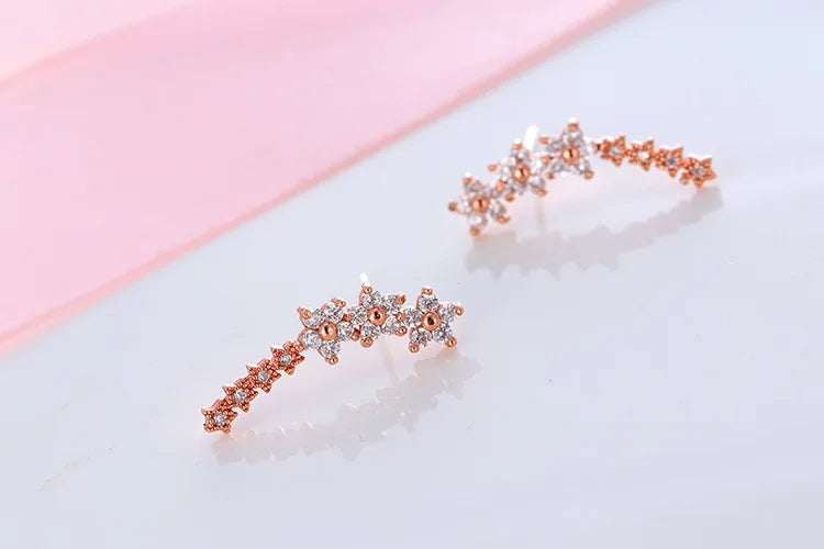 REETI High Star Zircon 925 Sterling Silver Earring for Women