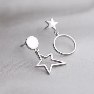 925 Silver Star Earrings for Women Girls Gift