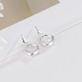 925 Silver Geometric Earrings for Women - Gift Jewelry