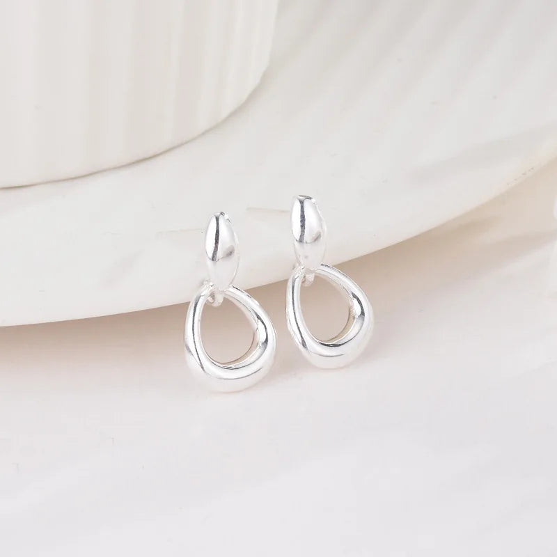 925 Silver Geometric Earrings for Women - Gift Jewelry