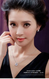 Double Row Zircon 925 Silver Stud Earrings Anti-Allergic Women