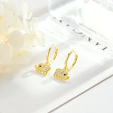 925 Sterling Silver Crystal Elephant Earrings for Women