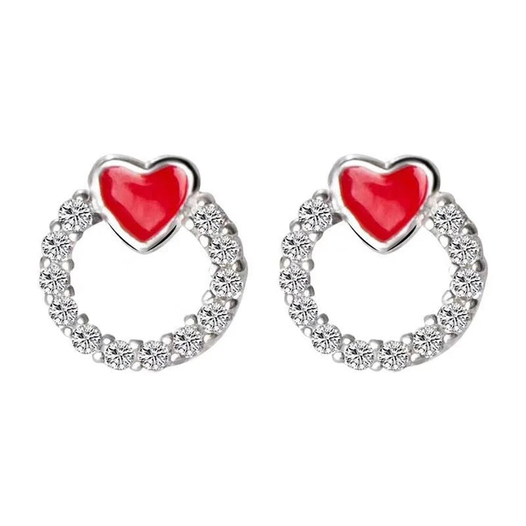 925 Sterling Silver Round Earrings for Women Statement Jewelry