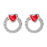 925 Sterling Silver Round Earrings for Women Statement Jewelry
