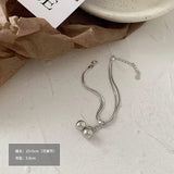 S925 Silver Double Bell Bracelet Women Accessories Gift