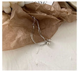 S925 Silver Double Bell Bracelet Women Accessories Gift