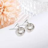 Smile Retro Earrings 925 Sterling Silver Women Statement Jewelry