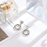 Smile Retro Earrings 925 Sterling Silver Women Statement Jewelry