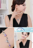 Dolphin Zircon Bracelet 925 Sterling Silver Jewelry