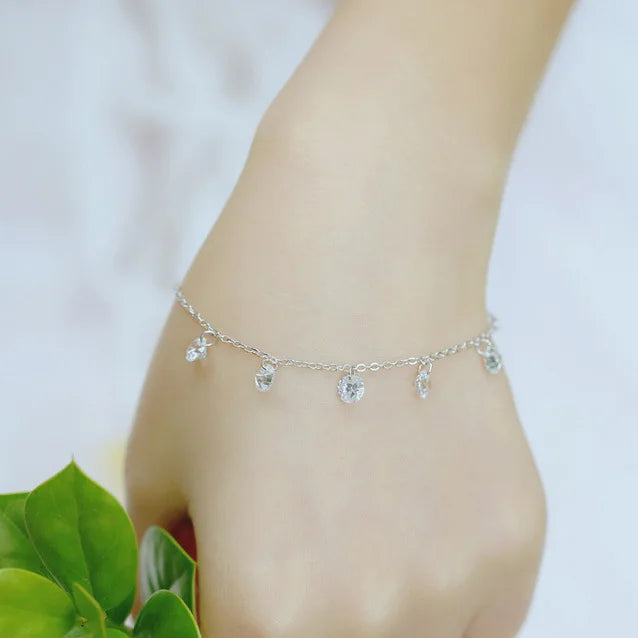 Zircon Bracelets & Bangles 925 Sterling Silver Jewelry