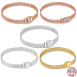 REFLEXIONS Bracelet for Women Sterling Silver 925 Mesh Clip Reflection Bracelet