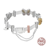 REFLEXIONS Bracelet for Women Sterling Silver 925 Mesh Clip Reflection Bracelet