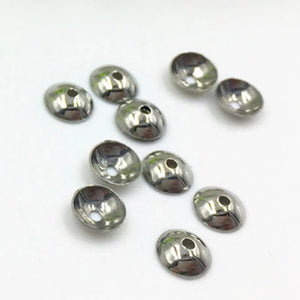 100pcs Stainless Steel End Caps for DIY Jewelry Making