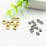 100pcs Stainless Steel End Caps for DIY Jewelry Making