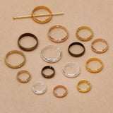 20Pcs 8/10/12mm Round Circle Frame Beads for Diy Jewelry Making