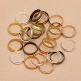 20Pcs 8/10/12mm Round Circle Frame Beads for Diy Jewelry Making