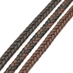 2m Flat Braided PU Leather Bracelet DIY Necklace Bracelet Making