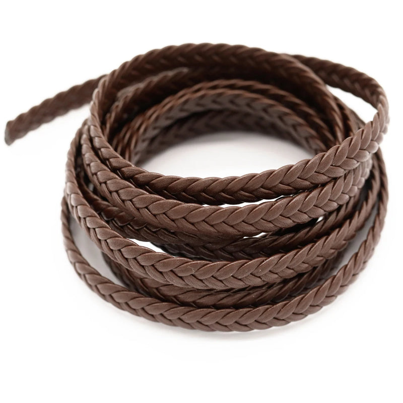 2m Flat Braided PU Leather Bracelet DIY Necklace Bracelet Making