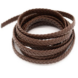 2m Flat Braided PU Leather Bracelet DIY Necklace Bracelet Making