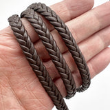 2m Flat Braided PU Leather Bracelet DIY Necklace Bracelet Making