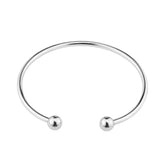 2pcs/lot European Adjustable Cuff Bangle with Bead Charms