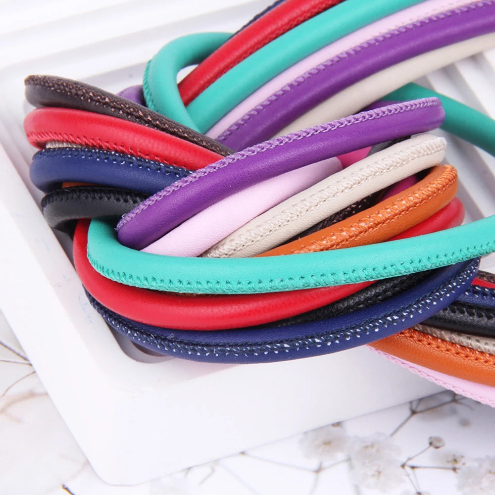 Colorful Sheepskin Leather Strap 2meters DIY Necklace Bracelet