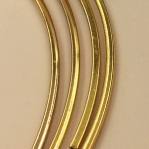 30/40/50mm Hole Copper Spacer Beads Curve Tube for DIY Chock Necklace