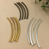 30/40/50mm Hole Copper Spacer Beads Curve Tube for DIY Chock Necklace