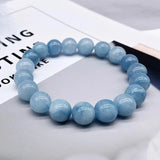 Angelite Round Beads Bracelet for Women Men Gift