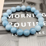 Angelite Round Beads Bracelet for Women Men Gift
