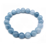 Angelite Round Beads Bracelet for Women Men Gift